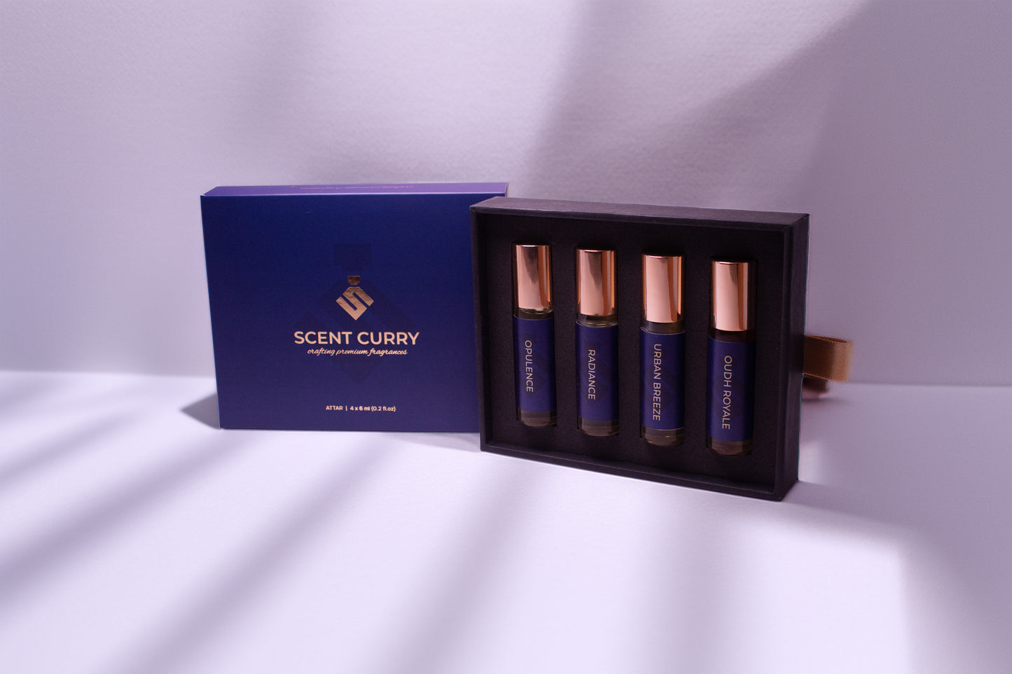 Scent Curry Premium Attar Set of 4 – Luxurious, Long-Lasting Nature-Inspired Fragrance Oils | Exquisite Scents for Men & Women