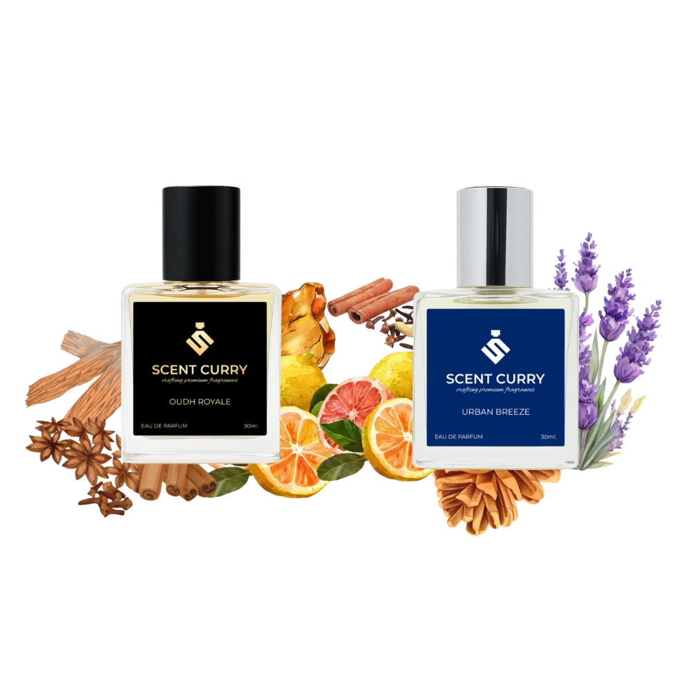 Scent Curry Perfume Duo – Oudh Royale & Urban Breeze | Long-Lasting, Handcrafted Luxury Fragrance Set (2 x 30ml)